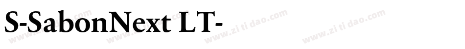 S-SabonNext LT字体转换